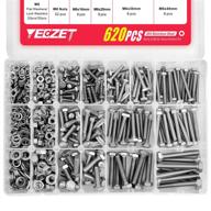 yeezet 620pcs m4 m5 m6 heavy duty bolts and nuts assortment kit – premium 304 stainless steel – comprehensive set with 13 essential sizes logo