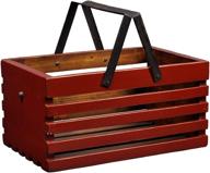 antique revival storage caddy red logo