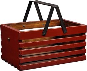 img 1 attached to Antique Revival Storage Caddy Red