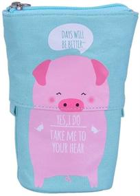 img 3 attached to 🐷 Transform Your Desk with the Stand Up Pencil Holder Telescopic Pencil Case and Organizer - Cute Cartoon Pig Design!