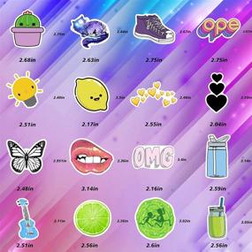 img 3 attached to 🎨 Aesthetic Stickers 350 Pack for Kids Teens Girls Adults - Reusable Waterproof Sticker Set for Water Bottles, Laptop, Phone, Bike, and more in Blue Red Yellow Purple Black Green Pink