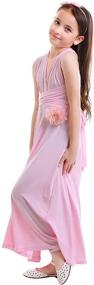 img 2 attached to 👗 Transformer Convertible Sleeveless Bridesmaid Liturgical Girls' Dresses: Versatile and Stunning Attire