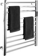 tokeshimi hot towel warmer 10 bar silver heated towel rack: premium stainless 🔥 steel electric drying rack for bathroom with timer - plug-in and hardwired options included logo