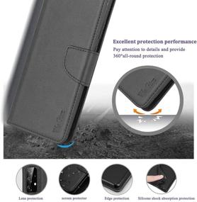 img 2 attached to 📱 WuGlrz Samsung Galaxy A52 4G/5G & A52S 5G Case with Tempered Glass Screen Protector - Premium PU Leather Wallet Cover with Card Holder, Lanyard, and Magnetic Flip - Protective and Stylish