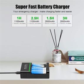 img 3 attached to 🔋 1 Hour AA AAA Charger - Quick Smart NiMH AA AAA Battery Charger with Individual Charging Channels (Super Fast Charge) - [Brand Name: REACELL]