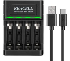 img 4 attached to 🔋 1 Hour AA AAA Charger - Quick Smart NiMH AA AAA Battery Charger with Individual Charging Channels (Super Fast Charge) - [Brand Name: REACELL]