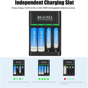 img 2 attached to 🔋 1 Hour AA AAA Charger - Quick Smart NiMH AA AAA Battery Charger with Individual Charging Channels (Super Fast Charge) - [Brand Name: REACELL]