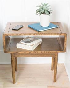 img 3 attached to 🪵 Walnut Posh Pollen Darden Mid-Century Modern Side Table: An Exquisite Addition to Your Space!