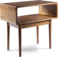 🪵 walnut posh pollen darden mid-century modern side table: an exquisite addition to your space! logo