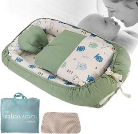 img 4 attached to 🦉 Xingouchen Owl Baby Nest: Cute Foldable Bed Lounger, 100% Soft Cotton Portable Crib for Bedroom/Travel. Breathable, Hypoallergenic Bionic Nest with Quilt, Urine Pad, and More.