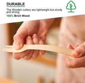 img 3 attached to Premium Disposable Wooden Cutlery Biodegradable