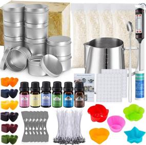 img 4 attached to 🕯️ Candle Making Kit for Adults - Dveda 260 Piece Candle Making Supplies Gift Set with Beeswax, Fragrance Oils, Pot, Wicks, Molds, Tins, Dyes, Thermometer - Perfect for Beginners