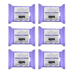 img 4 attached to 🌙 Neutrogena Night Calming Makeup Remover Wipes, Disposable Facial Towelettes for Dirt, Oil & Waterproof Mascara Removal, Alcohol-Free, 25 Count, Pack of 6