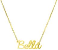 stylish and meaningful awegift 18k gold plated personalized name necklace: perfect jewelry gift for new moms and bridesmaids logo