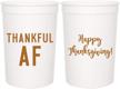 thanksgiving party cups thankful friendsgiving logo