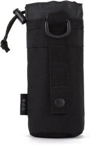 img 4 attached to 🚰 Adjustable Tactical Water Bottle Pouch - MOLLE Water Bottle Holder Attachment Carrier for Backpacks, Waist Bags, and Belts - CREATOR