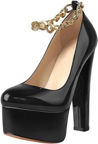 img 3 attached to 👠 Yolkomo Fashion Platform Stiletto Shoes for Women with Invisible Design