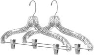 👔 whitmor clear suit hangers with clips set of 2 logo