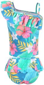 img 3 attached to Girls Tankini Swimsuits Floral Bathing Women's Clothing and Swimsuits & Cover Ups