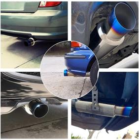 img 1 attached to 🔥 Universal Burnt Exhaust Tip - EVIL ENERGY, 2" Inlet, 3" Outlet, 14.8" Length