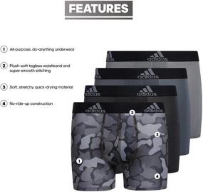 img 3 attached to Adidas Performance Briefs Underwear 🩲 4 Pack - Boys' Clothing Undergarments
