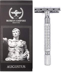 img 3 attached to 🪒 Augustus Double Edge Safety Razor - Roman Empire Shaving - 20 Blades Sampler (Includes Astra, Derby, Shark, and Voskhod)