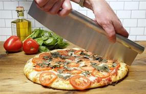 img 1 attached to 🍕 RSVP Endurance Rocker Style Pizza Cutter - 14" Stainless Steel, Sharp & Versatile Cutter - Effortlessly Slice Cakes & Pizzas - Dishwasher Safe