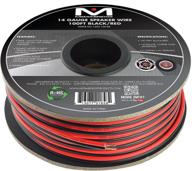 🔊 mediabridge 14awg 2-conductor speaker wire (100 feet, black/red) - high-quality 14awg wire for in-home or car stereo - low-loss copper clad aluminum (part# sw-14x2-100-br) logo