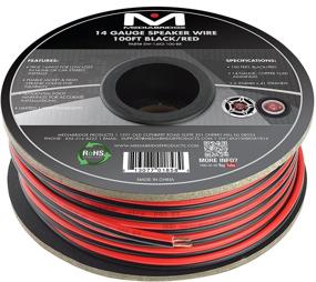 img 4 attached to 🔊 Mediabridge 14AWG 2-Conductor Speaker Wire (100 Feet, Black/Red) - High-Quality 14AWG Wire for In-Home or Car Stereo - Low-Loss Copper Clad Aluminum (Part# SW-14X2-100-BR)