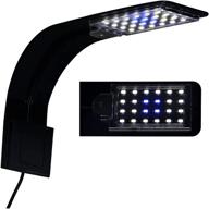 super slim 10w led aquarium fish tank light with clip-on lamp for aquatic plant lighting (black/white+blue) logo