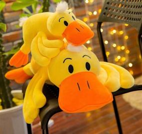 img 2 attached to 14-Inch Plush Yellow Duck Stuffed Animal Hugging Pillow - Super Soft Toy Gift for Kids