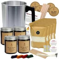 🕯️ aglary diy soy candle making kit: complete supplies for women and beginners - melting pitcher, dye blocks, wicks logo