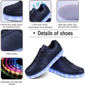 img 1 attached to Chargable Men's Breathable Fashion 💡 Sneakers with Flashing Lights - Kealux