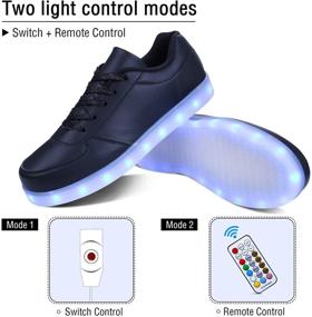 img 3 attached to Chargable Men's Breathable Fashion 💡 Sneakers with Flashing Lights - Kealux