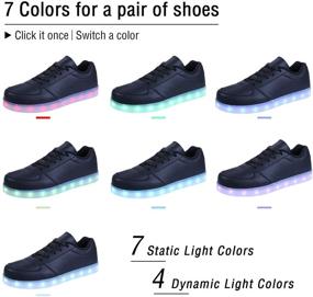 img 2 attached to Chargable Men's Breathable Fashion 💡 Sneakers with Flashing Lights - Kealux