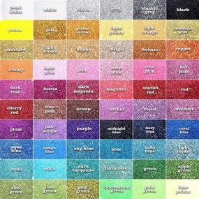 img 2 attached to YGDZ Chunky Glitter Set - 60 Colors 300g Fine Glitter Packs + 24 Colors 120g Chunky Glitter Sequins for Nails Face Body Eye Hair Makeup, Festival Art Crafts, Resin Glitter