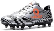 ⚽ leoci unisex firm ground soccer cleats - outdoor/indoor professional football training shoes for boys, girls, men, and women logo