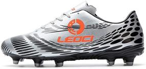 img 3 attached to ⚽ LEOCI Unisex Firm Ground Soccer Cleats - Outdoor/Indoor Professional Football Training Shoes for Boys, Girls, Men, and Women