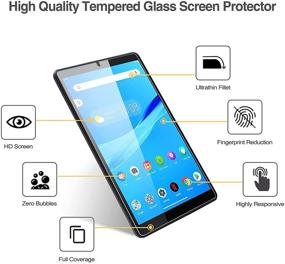 img 2 attached to 📱 ProCase [2 Pack] Tempered Glass Screen Protector for Lenovo Tab M8 HD LTE 2021 / Tab M8 HD/Smart Tab M8 / Tab M8 FHD 2019, 8.0 Inch Tablet - Ultimate Screen Protection
