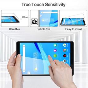 img 1 attached to 📱 ProCase [2 Pack] Tempered Glass Screen Protector for Lenovo Tab M8 HD LTE 2021 / Tab M8 HD/Smart Tab M8 / Tab M8 FHD 2019, 8.0 Inch Tablet - Ultimate Screen Protection