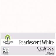 🌟 shimmering pearl white metallic cardstock logo