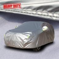 shieldo heavy duty car cover: 100% waterproof, all season, windproof straps, and buckles - ideal for 196-210 inch suvs logo