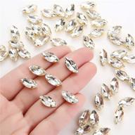 choupee navette sew-on rhinestone 50pcs horse eyes sew-on claw rhinestone 7x15mm gold-plated prong-set rhinestones for dresses, clothing, handbags, footwear logo