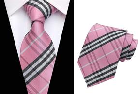 img 2 attached to 👔 Timeless Elegance: MENDENG Classic Striped Jacquard Necktie