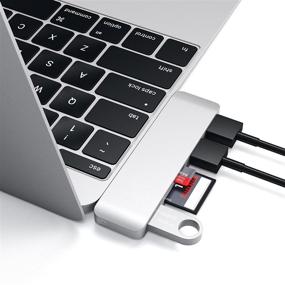img 3 attached to 🔌 Satechi Aluminum 3-in-1 Combo Hub Adapter with 3 USB 3.0 Ports and Micro/SD Card Reader - Compatible with MacBook 12-Inch (2015-2018) and More - Silver