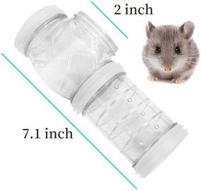 img 1 attached to Expand Your Hamster Cage Space with WishLotus Hamster Tubes - Creative Transparent DIY Connection Tunnel Set, Including Adventure External Pipe and 2 Pipe Connection Plates. The Ultimate Hamster Accessories and Toys!