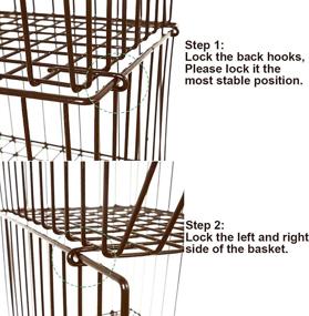 img 2 attached to Efficiently Organize with BENOSS 5 Layer Metal Wire Basket: Rolling Fruit Storage Organizer with Wheels and Stackable Design for Kitchen, Pantry, Bathroom, Laundry Room, Garage