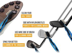 img 3 attached to Voplop Golf Brush and Club Groove Cleaner with Easy Attachment to Golf Bag - Achieve Deep Iron Groove Cleaning - Effective Club Face Cleaning - Includes Bag Clip &amp; Retractable Extension Cord