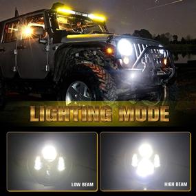 img 3 attached to DOT Approved 7-Inch LED Headlights for Jeep Wrangler JK LJ CJ TJ 1997-2018 (Black) - High/Low Beam Compatibility