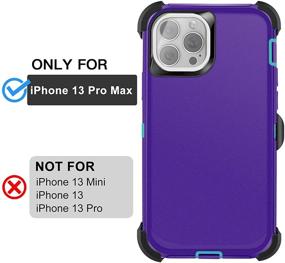 img 3 attached to 📱 AICase iPhone 13 Pro Max Case with Belt-Clip Holster, Screen Protector | Heavy Duty Protective Phone Case for Full Body Protection | Military Grade Shockproof/Dustproof/Drop Proof Rugged Cover